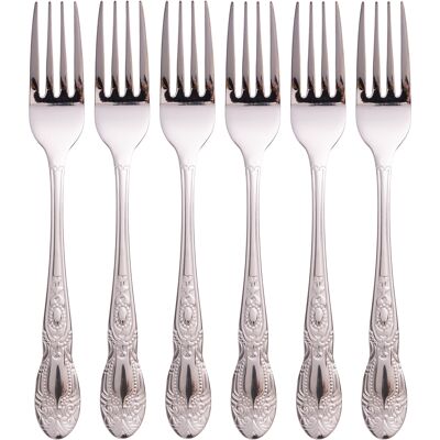 Tivoli <p>Set 6 forchette in acciaio inox, silver lucido, Wonderland</p> Tivoli <p>Set 6 forchette in acciaio inox, silver lucido, Wonderland</p>