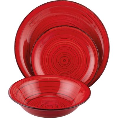 Galileo <p>Servizio piatti 12 pezzi in stoneware dipinto a mano, Bi-Dubai Light Red</p> Galileo <p>Servizio piatti 12 pezzi in stoneware dipinto a mano, Bi-Dubai Light Red</p>
