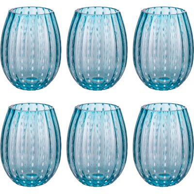 Tivoli <p>Set 6 bicchieri acqua 525 ml in vetro lavorato, Shiraz Ocean</p> Tivoli <p>Set 6 bicchieri acqua 525 ml in vetro lavorato, Shiraz Ocean</p>
