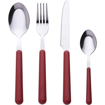 Altri Brand Set 24 Posate Manico Rosso - Posate Altri Brand Set 24 Posate Manico Rosso - Posate