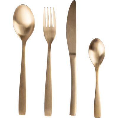 Galileo <p>Set 16 posate in acciaio, oro satinato, Manhattan Sibilla</p> Galileo <p>Set 16 posate in acciaio, oro satinato, Manhattan Sibilla</p>