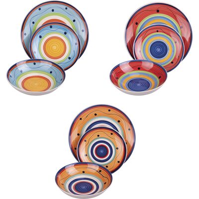 Galileo <p>Servizio piatti 9 pezzi in gres dipinto a mano, Eldorado Sibilla</p> Galileo <p>Servizio piatti 9 pezzi in gres dipinto a mano, Eldorado Sibilla</p>