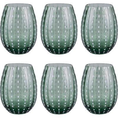 Tivoli <p>Set 6 bicchieri acqua 525 ml in vetro lavorato, Shiraz Greenery</p> Tivoli <p>Set 6 bicchieri acqua 525 ml in vetro lavorato, Shiraz Greenery</p>