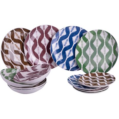 Galileo <p>Servizio piatti 12 pezzi in porcellana, Ikat Sibilla</p> Galileo <p>Servizio piatti 12 pezzi in porcellana, Ikat Sibilla</p>