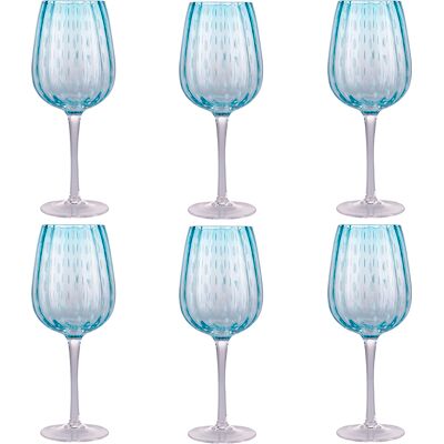 Tivoli <p>Set 6 calici 500 ml in vetro lavorato, Shiraz Ocean</p> Tivoli <p>Set 6 calici 500 ml in vetro lavorato, Shiraz Ocean</p>