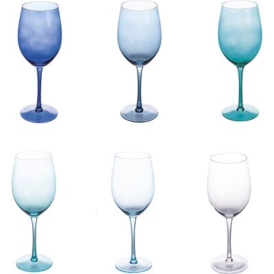 Tivoli <p>Set 6 calici 550 ml in vetro, Happy hour Ocean</p> Tivoli <p>Set 6 calici 550 ml in vetro, Happy hour Ocean</p>
