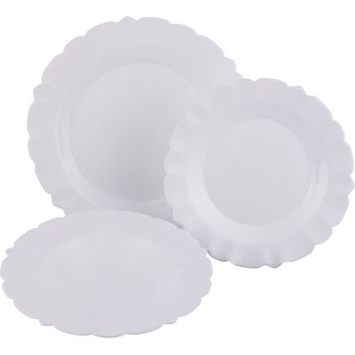 Tivoli <p>Servizio piatti 18 pezzi, in vetro opalino, 6 posti tavola, Opalino Classic</p> Tivoli <p>Servizio piatti 18 pezzi, in vetro opalino, 6 posti tavola, Opalino Classic</p>