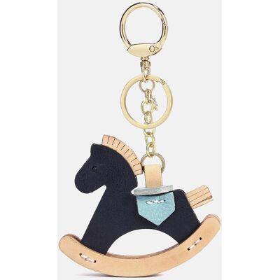 Ynot ? Portachiavi Cavallo A Dondolo In Pelle Blue Ynot ? Portachiavi Cavallo A Dondolo In Pelle Blue