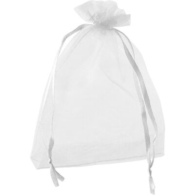 SPRINTIS 1 Pacchetto - Sacchetti di organza con chiusura a nastro in raso bianco 100 x 150 mm SPRINTIS 1 Pacchetto - Sacchetti di organza con chiusura a nastro in raso bianco 100 x 150 mm