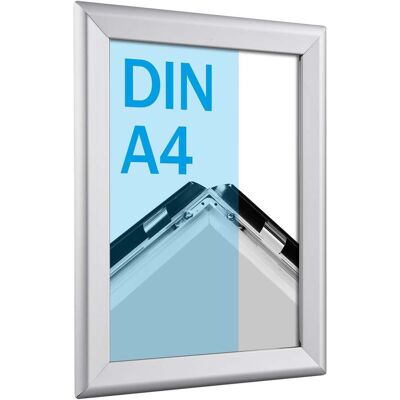 SPRINTIS 1 Cornice a scatto, alluminio, A4 Ad angolo squadrato argento 32 mm SPRINTIS 1 Cornice a scatto, alluminio, A4 Ad angolo squadrato argento 32 mm