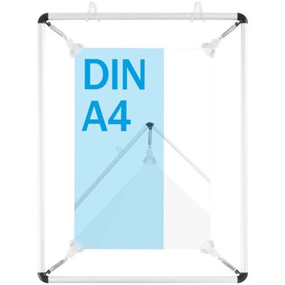 SPRINTIS 1 Unità - Cornice con pinze, argento A4, alluminio Plastica SPRINTIS 1 Unità - Cornice con pinze, argento A4, alluminio Plastica