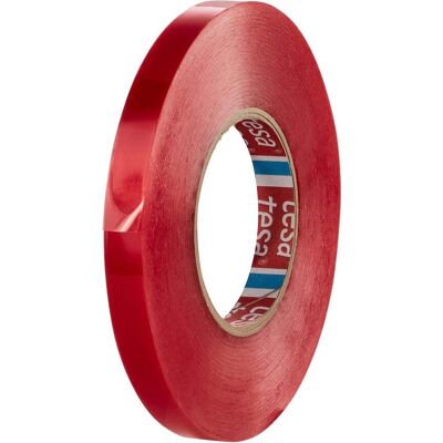 1 Rotolo - tesa 4965, nastro biadesivo di PET, adesivo acrilico molto forte, copertura di pellicola rossa 15 mm, trasparente 1 Rotolo - tesa 4965, nastro biadesivo di PET, adesivo acrilico molto forte, copertura di pellicola rossa 15 mm, trasparente