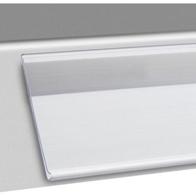 SPRINTIS 1 Unità - Profilo portaprezzi DBR autoadesivo 39 mm 1000 mm trasparente per incollare (nastro in schiuma), PVC SPRINTIS 1 Unità - Profilo portaprezzi DBR autoadesivo 39 mm 1000 mm trasparente per incollare (nastro in schiuma), PVC