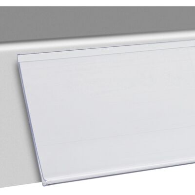 SPRINTIS 100 Unità - Profilo portaprezzi DBR autoadesivo 55 mm 100 mm trasparente per incollare (nastro adesivo standard), PVC SPRINTIS 100 Unità - Profilo portaprezzi DBR autoadesivo 55 mm 100 mm trasparente per incollare (nastro adesivo standard), PVC