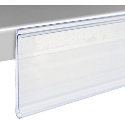 SPRINTIS 100 Unità - Profilo portaprezzi DBR autoadesivo con bordo di presa 18 mm 200 mm trasparente per incollare (nastro in schiuma), PVC SPRINTIS 100 Unità - Profilo portaprezzi DBR autoadesivo con bordo di presa 18 mm 200 mm trasparente per incollare (nastro in schiuma), PVC