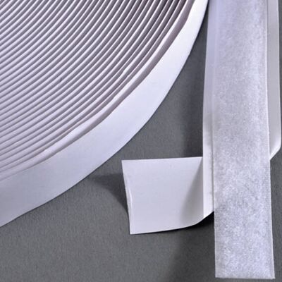 SPRINTIS 1 Rotolo - Nastro a strappo autoadesivo, asola (femmina) (rotolo con 25 m) 20 mm bianco, nylon poliestere SPRINTIS 1 Rotolo - Nastro a strappo autoadesivo, asola (femmina) (rotolo con 25 m) 20 mm bianco, nylon poliestere