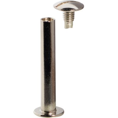 SPRINTIS 100 Unità - Viti sepolte, nichelato manicotto liscio, vite con scanalatura 43 mm, Metallo, argento SPRINTIS 100 Unità - Viti sepolte, nichelato manicotto liscio, vite con scanalatura 43 mm, Metallo, argento