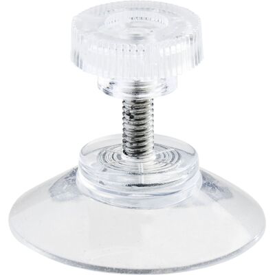SPRINTIS 1 Unità - Ventose con dado zingrinato 30 mm M4, 10 mm di lunghezza dado zigrinato in plastica transparente, PVC morbido, trasparente SPRINTIS 1 Unità - Ventose con dado zingrinato 30 mm M4, 10 mm di lunghezza dado zigrinato in plastica transparente, PVC morbido, trasparente