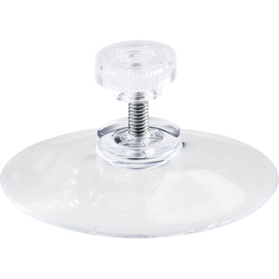 SPRINTIS 1 Unità - Ventose con dado zingrinato 50 mm M4, 10 mm di lunghezza dado zigrinato in plastica transparente, PVC morbido, trasparente SPRINTIS 1 Unità - Ventose con dado zingrinato 50 mm M4, 10 mm di lunghezza dado zigrinato in plastica transparente, PVC morbido, trasparente
