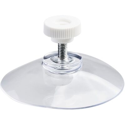 SPRINTIS 1 Unità - Ventose con dado zingrinato 40 mm M4, 10 mm di lunghezza dado zigrinato in plastica bianca, PVC morbido, trasparente SPRINTIS 1 Unità - Ventose con dado zingrinato 40 mm M4, 10 mm di lunghezza dado zigrinato in plastica bianca, PVC morbido, trasparente