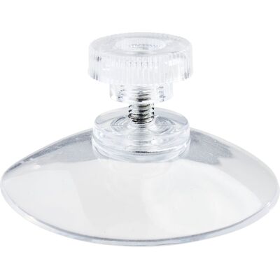 SPRINTIS 1 Unità - Ventose con dado zingrinato 50 mm M4, 6 mm di lunghezza dado zigrinato in plastica transparente, PVC morbido, trasparente SPRINTIS 1 Unità - Ventose con dado zingrinato 50 mm M4, 6 mm di lunghezza dado zigrinato in plastica transparente, PVC morbido, trasparente