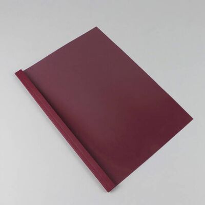 SPRINTIS 100 Unità - Cartellina a rilegatura termica A4, struttura in pelle, 60 fogli, bordeaux 240 g/m² 6 mm, Cartone SPRINTIS 100 Unità - Cartellina a rilegatura termica A4, struttura in pelle, 60 fogli, bordeaux 240 g/m² 6 mm, Cartone