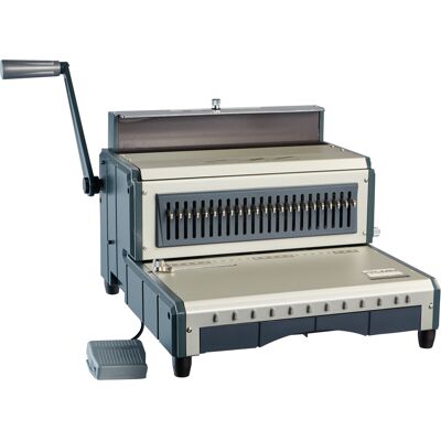 LMG Germany 1 Unità - Rilegatrice elettrica D210, passo 2:1, 23 anelli metallici, ferro PVC Gomma, grigio LMG Germany 1 Unità - Rilegatrice elettrica D210, passo 2:1, 23 anelli metallici, ferro PVC Gomma, grigio