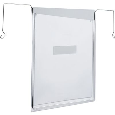 SPRINTIS 100 Unità - Busta con gancio metallico, A4, grigio con fustellatura tipo A, PVC rigido PVC morbido, grigio trasparente SPRINTIS 100 Unità - Busta con gancio metallico, A4, grigio con fustellatura tipo A, PVC rigido PVC morbido, grigio trasparente