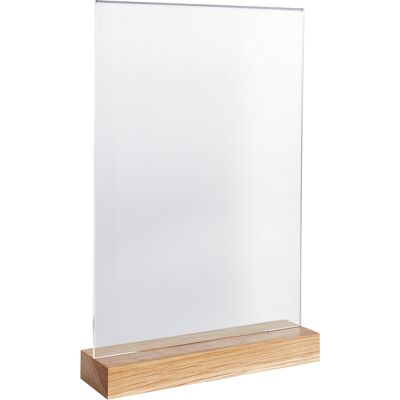 SPRINTIS 1 Unità - Espositore acrilico con base in legno Rovere A4 Formato verticale, acrilico (PMMA) legno di rovere SPRINTIS 1 Unità - Espositore acrilico con base in legno Rovere A4 Formato verticale, acrilico (PMMA) legno di rovere