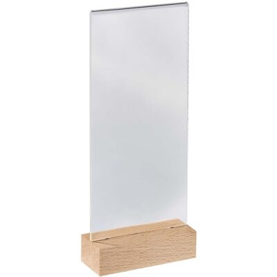 SPRINTIS 1 Unità - Espositore acrilico con base in legno Faggio 1/3 A4 Formato verticale, acrilico (PMMA) legno di faggio SPRINTIS 1 Unità - Espositore acrilico con base in legno Faggio 1/3 A4 Formato verticale, acrilico (PMMA) legno di faggio