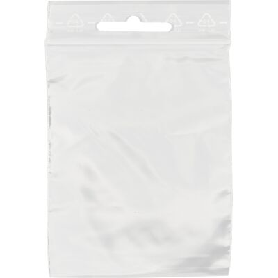 SPRINTIS 1000 Unità - Sacchetti con chiusura ZIP con euro slot, plastica PE 50 µm 115 x 155 mm, trasparente SPRINTIS 1000 Unità - Sacchetti con chiusura ZIP con euro slot, plastica PE 50 µm 115 x 155 mm, trasparente