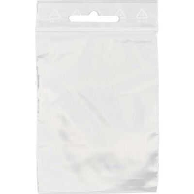 SPRINTIS 1000 Unità - Sacchetti con chiusura ZIP con euro slot, plastica PE 50 µm 120 x 170 mm, trasparente SPRINTIS 1000 Unità - Sacchetti con chiusura ZIP con euro slot, plastica PE 50 µm 120 x 170 mm, trasparente