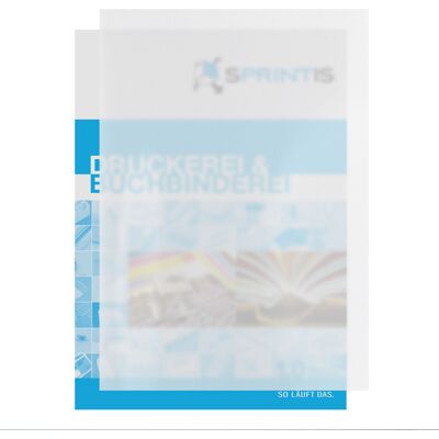 SPRINTIS 100 Unità - Copertine A4 opaca PP 500 µm, trasparente SPRINTIS 100 Unità - Copertine A4 opaca PP 500 µm, trasparente