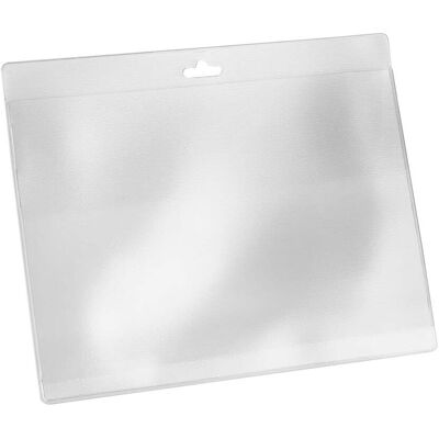 SPRINTIS 50 Unità - Buste porta badge A6, formato orizzontale, PVC morbido con euro slot, trasparente SPRINTIS 50 Unità - Buste porta badge A6, formato orizzontale, PVC morbido con euro slot, trasparente