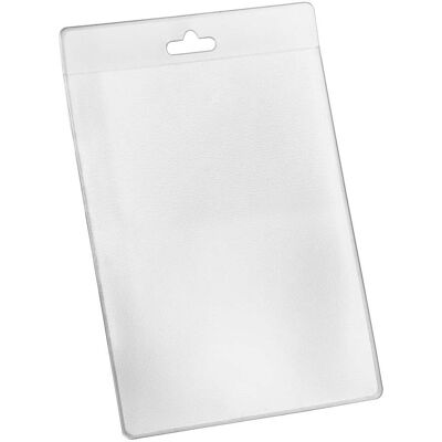 SPRINTIS 50 Unità - Buste porta badge A7, formato verticale, PVC morbido con euro slot, trasparente SPRINTIS 50 Unità - Buste porta badge A7, formato verticale, PVC morbido con euro slot, trasparente