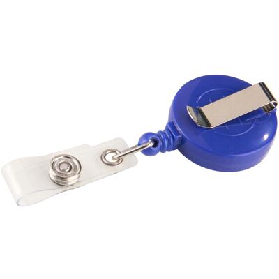 SPRINTIS 25 Unità - Porta badge a yoyo, di plastica blu SPRINTIS 25 Unità - Porta badge a yoyo, di plastica blu