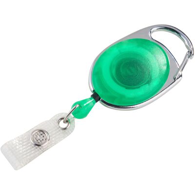 SPRINTIS 1 Unità - Porta badge a yoyo verde trasparente, Plastica ABS Metallo SPRINTIS 1 Unità - Porta badge a yoyo verde trasparente, Plastica ABS Metallo