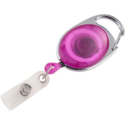 SPRINTIS 1 Unità - Porta badge a yoyo viola trasparente, Plastica ABS Metallo SPRINTIS 1 Unità - Porta badge a yoyo viola trasparente, Plastica ABS Metallo