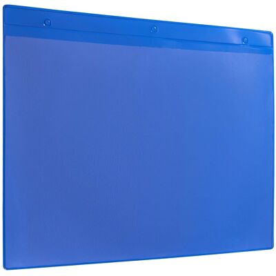 SPRINTIS 10 Unità - Tasche di contrassegno con fori per appendere blu lato lungo A5 148 x 210 mm, PVC rigido PVC morbido SPRINTIS 10 Unità - Tasche di contrassegno con fori per appendere blu lato lungo A5 148 x 210 mm, PVC rigido PVC morbido