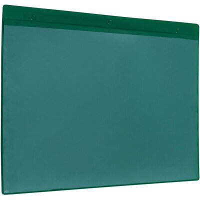 SPRINTIS 10 Unità - Tasche di contrassegno con fori per appendere verde lato lungo A5 148 x 210 mm, PVC rigido PVC morbido SPRINTIS 10 Unità - Tasche di contrassegno con fori per appendere verde lato lungo A5 148 x 210 mm, PVC rigido PVC morbido