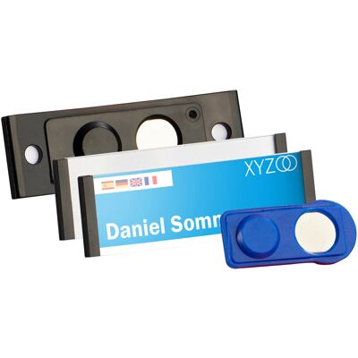 SPRINTIS 10 Unità - Targhette portanome FORUM magnetiche 63 x 22 mm nero, Plastica SPRINTIS 10 Unità - Targhette portanome FORUM magnetiche 63 x 22 mm nero, Plastica