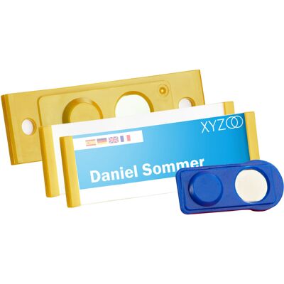 SPRINTIS 10 Unità - Targhette portanome FORUM magnetiche 63 x 22 mm oro, Plastica SPRINTIS 10 Unità - Targhette portanome FORUM magnetiche 63 x 22 mm oro, Plastica