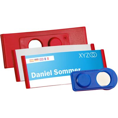 SPRINTIS 10 Unità - Targhette portanome FORUM magnetiche 65 x 30 mm rosso, Plastica SPRINTIS 10 Unità - Targhette portanome FORUM magnetiche 65 x 30 mm rosso, Plastica