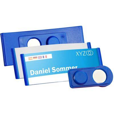SPRINTIS 10 Unità - Targhette portanome FORUM magnetiche 65 x 30 mm blu scuro, Plastica SPRINTIS 10 Unità - Targhette portanome FORUM magnetiche 65 x 30 mm blu scuro, Plastica