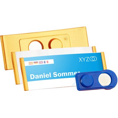 SPRINTIS 10 Unità - Targhette portanome FORUM magnetiche 65 x 30 mm oro, Plastica SPRINTIS 10 Unità - Targhette portanome FORUM magnetiche 65 x 30 mm oro, Plastica