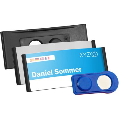 SPRINTIS 10 Unità - Targhette portanome FORUM magnetiche 75 x 32 mm nero, Plastica SPRINTIS 10 Unità - Targhette portanome FORUM magnetiche 75 x 32 mm nero, Plastica