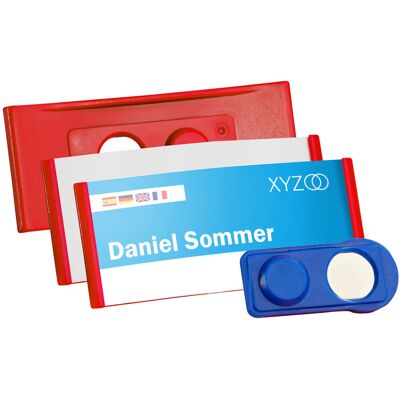 SPRINTIS 10 Unità - Targhette portanome FORUM magnetiche 75 x 32 mm rosso, Plastica SPRINTIS 10 Unità - Targhette portanome FORUM magnetiche 75 x 32 mm rosso, Plastica