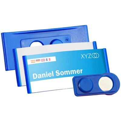 SPRINTIS 10 Unità - Targhette portanome FORUM magnetiche 75 x 32 mm blu scuro, Plastica SPRINTIS 10 Unità - Targhette portanome FORUM magnetiche 75 x 32 mm blu scuro, Plastica