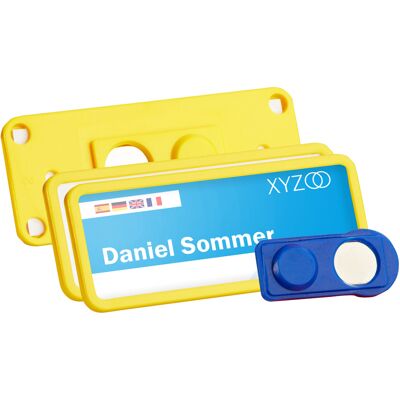 SPRINTIS 10 Unità - Targhette portanome team 30 Magnete giallo 75 x 27 mm giallo, Plastica SPRINTIS 10 Unità - Targhette portanome team 30 Magnete giallo 75 x 27 mm giallo, Plastica