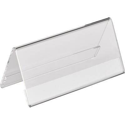 SPRINTIS 1 Unità - Portanome da tavolo, acrilico 120 x 55 mm Formato orizzontale, acrilico (PMMA), trasparente SPRINTIS 1 Unità - Portanome da tavolo, acrilico 120 x 55 mm Formato orizzontale, acrilico (PMMA), trasparente